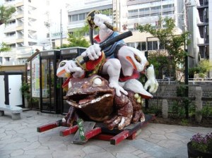 松本市　縄手通り　がまざむらい像　像